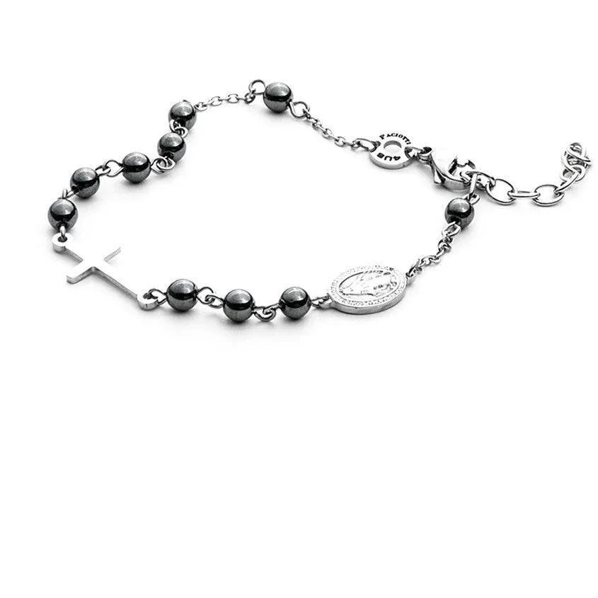 Bracciale uomo 4US Cesare Paciotti Hematite Rosary 4UBR3755