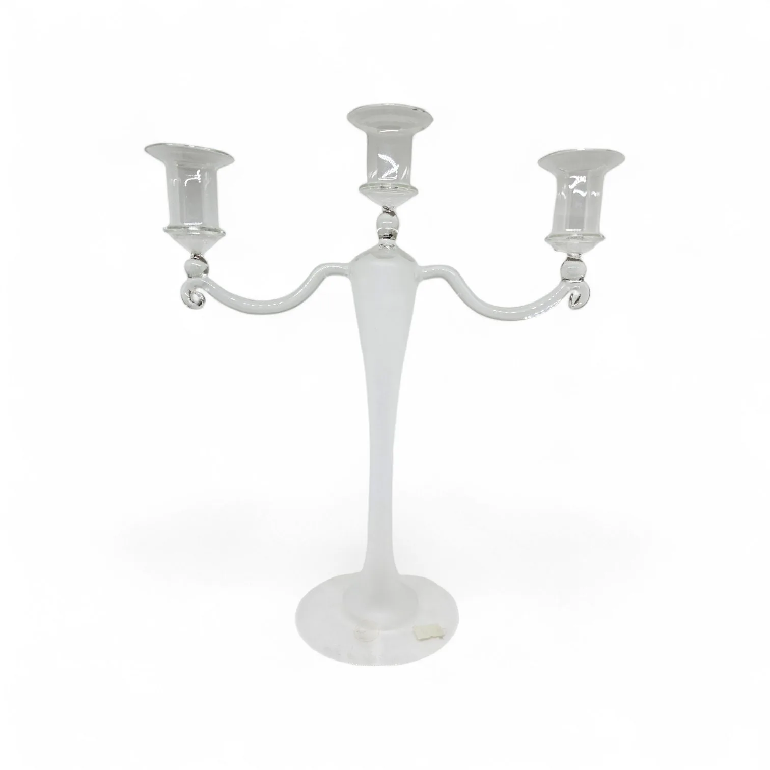 Candelabro in Vetro Murano Bianco – Elegante Design per un Tocco di Classe