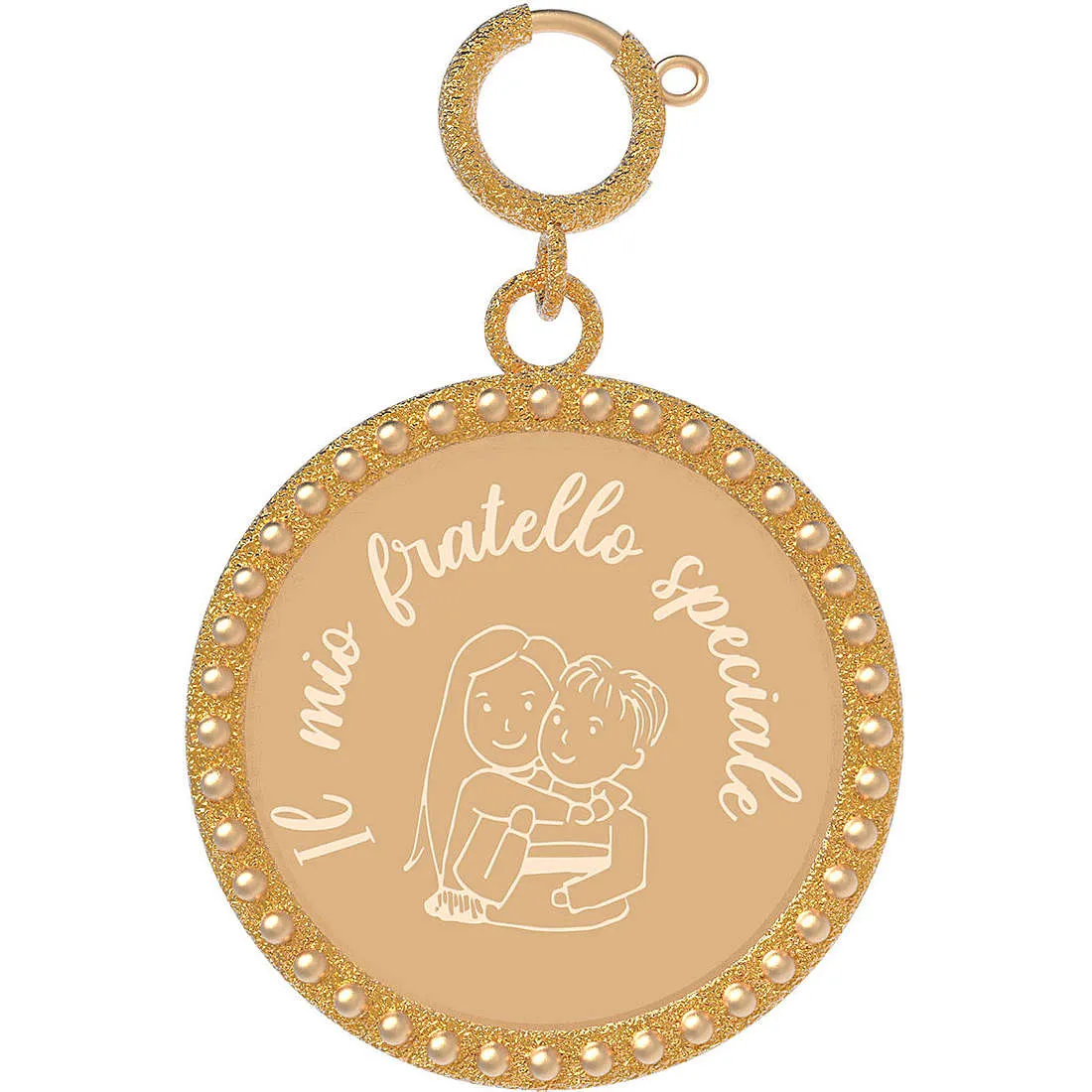 Charm donna gioielli 10 Buoni Propositi frase fratello a1493