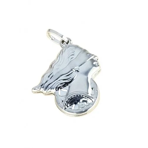 Ciondolo dea bendata in oro bianco 18 kt con collana laccio in omaggio