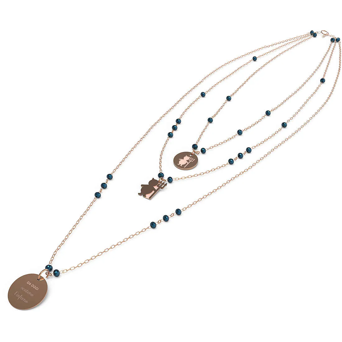 collana donna gioielli 10 Buoni Propositi Crystal n9806ro/bl