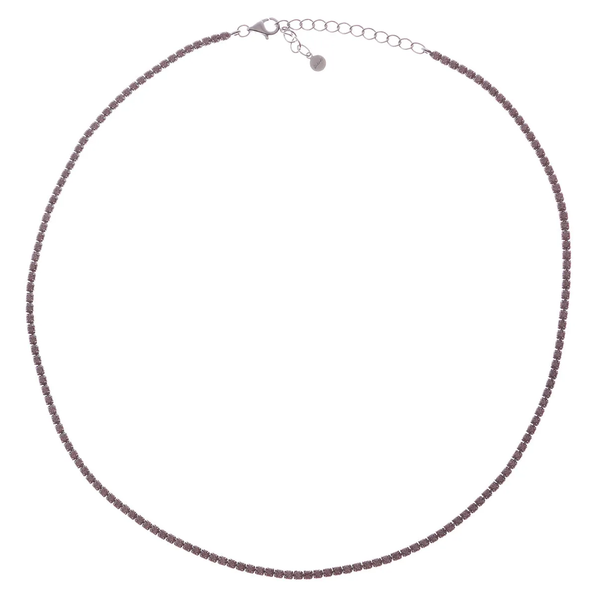 Collana Tennis Mania con Zirconi Marroni