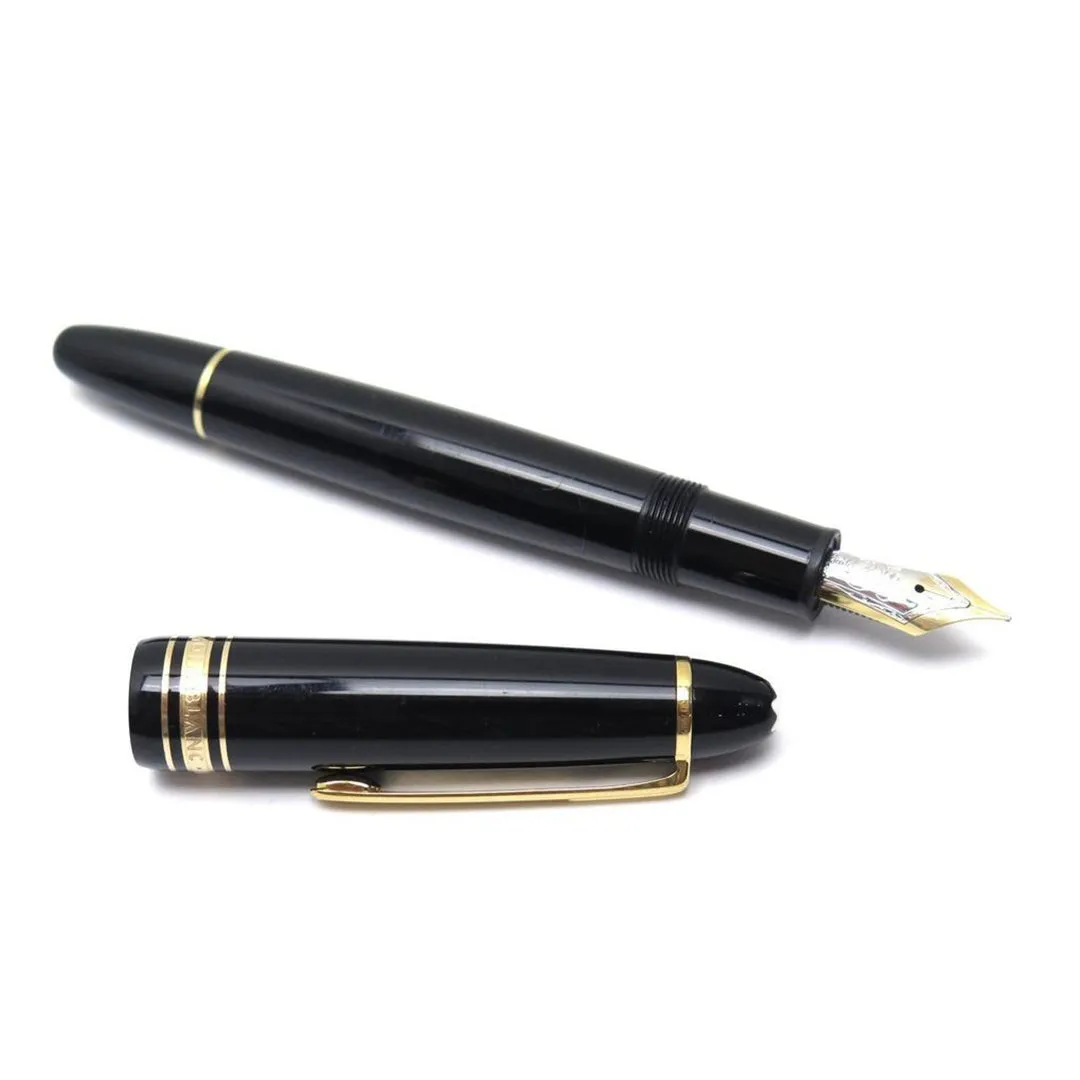 PENNE STILOGRAFICHE MONTBLANC MEISTERSTUCK GRAND TRAVELLER RESINA NERA FINITURE DORATE - 147