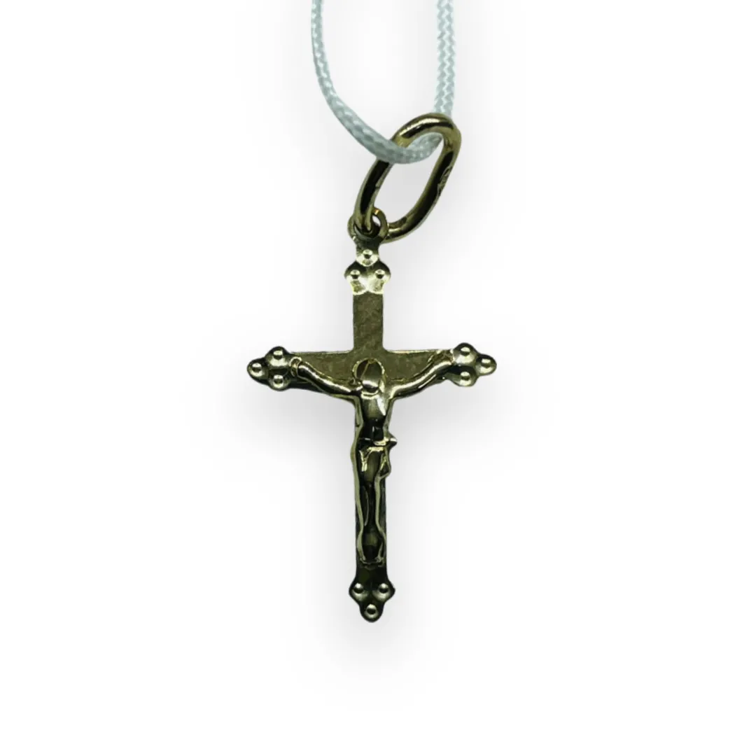 Ciondolo croce e corpo di Cristo in Oro Giallo 375 9KT