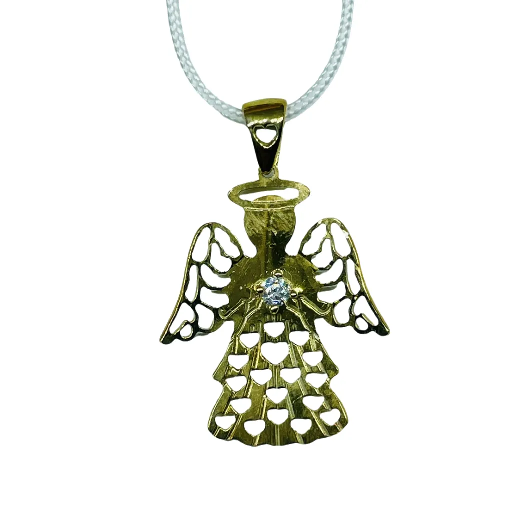 Ciondolo angelo con punto luce in Oro Giallo 375 9KT