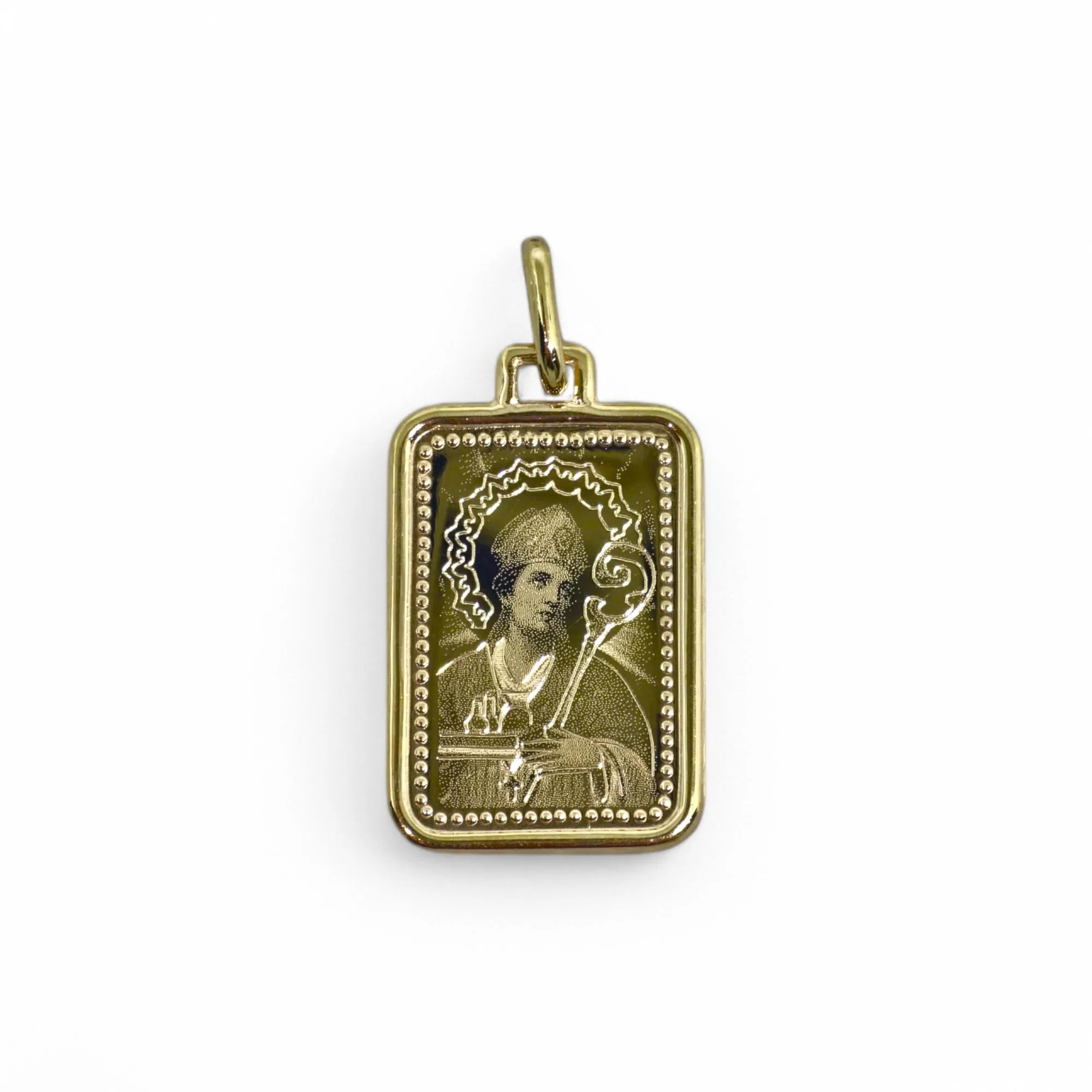 Ciondolo a medaglia in Oro 9kt San Gennaro – Pendente Religioso