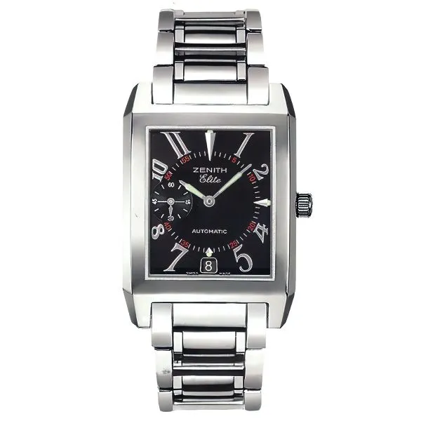 Zenith / Port Royal Elite / orologio uomo / quadrante nero / cassa e bracciale acciaio