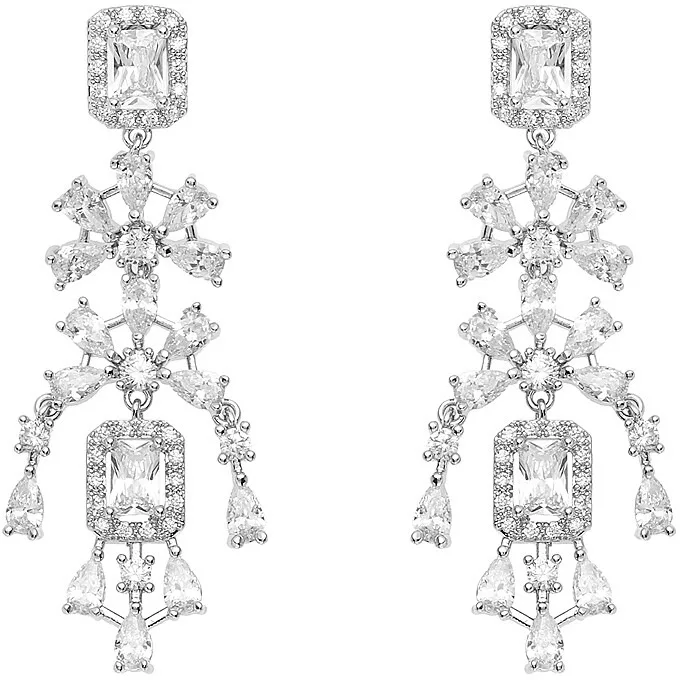 Orecchini eleganti donna con zirconi bianchi Ottaviani