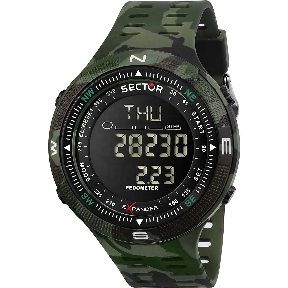 orologio digitale uomo Sector Verde Militare r3251541002