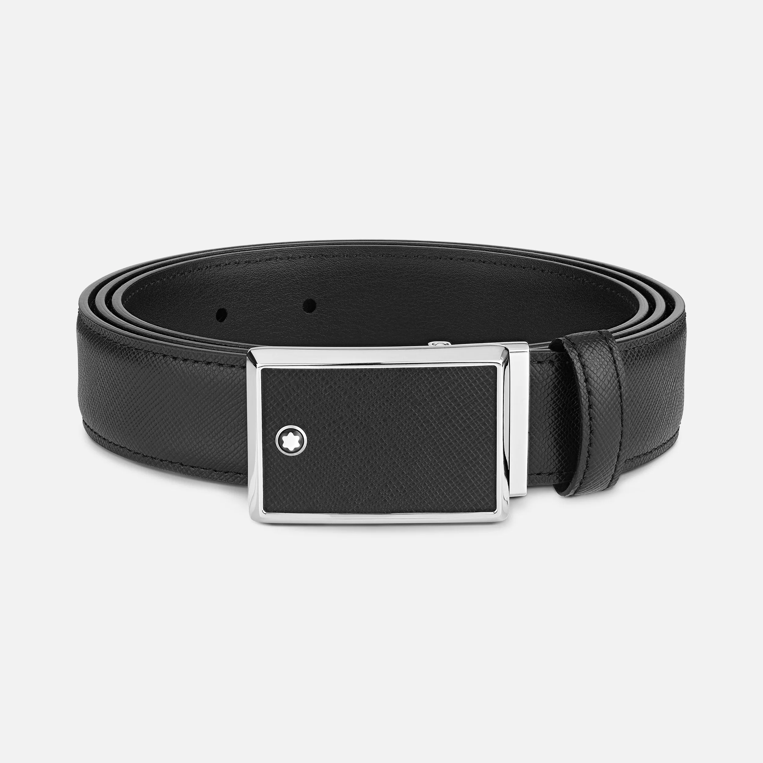 30mm Black Leather Belt