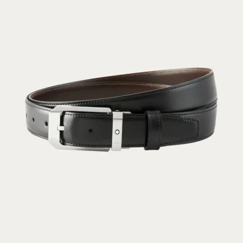 30mm Black/Brown Leather Reversible Belt