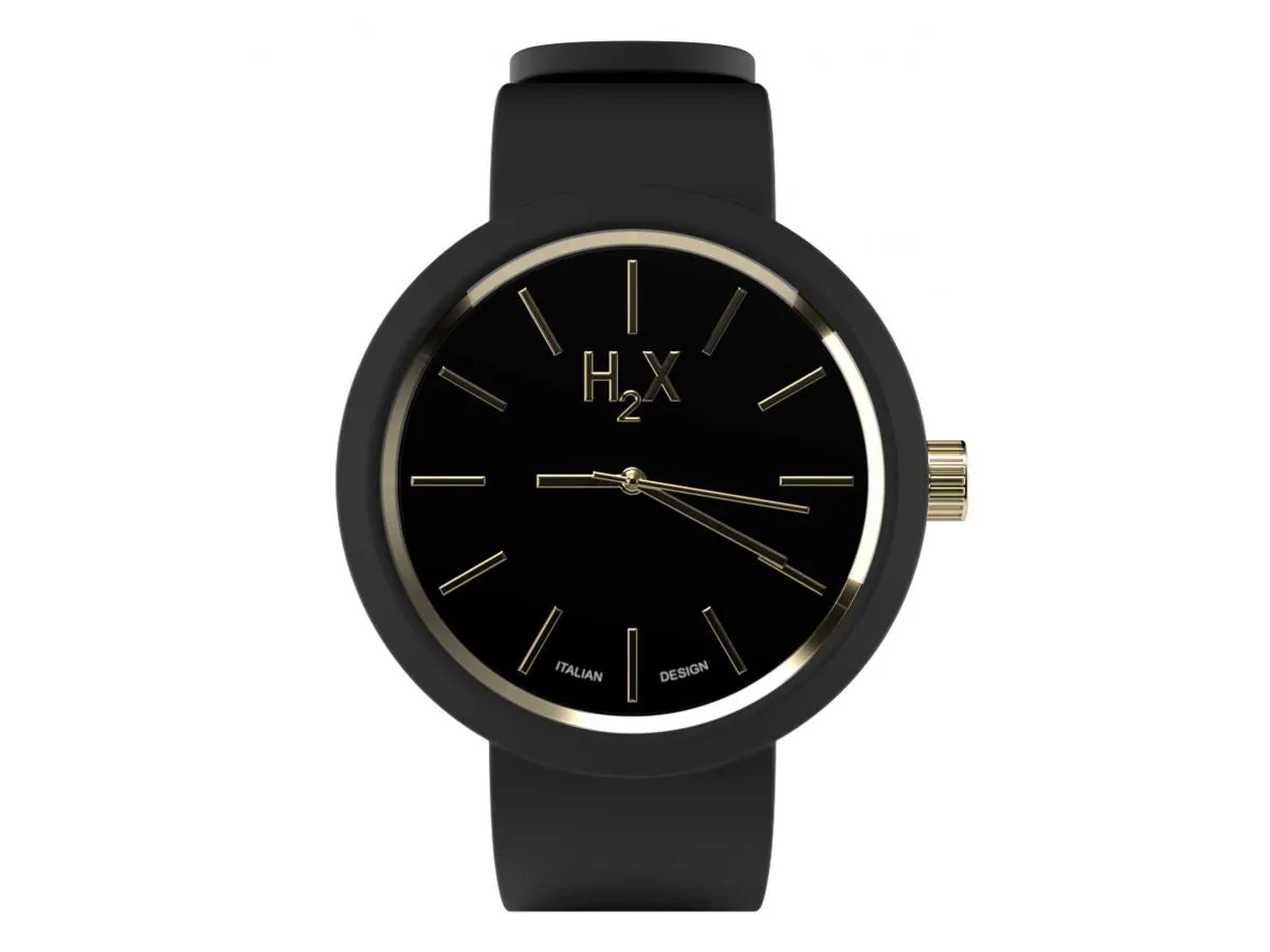 OROLOGIO H2X NEW ONE UNISEX SILICONE NERO - P-SN441XNG
