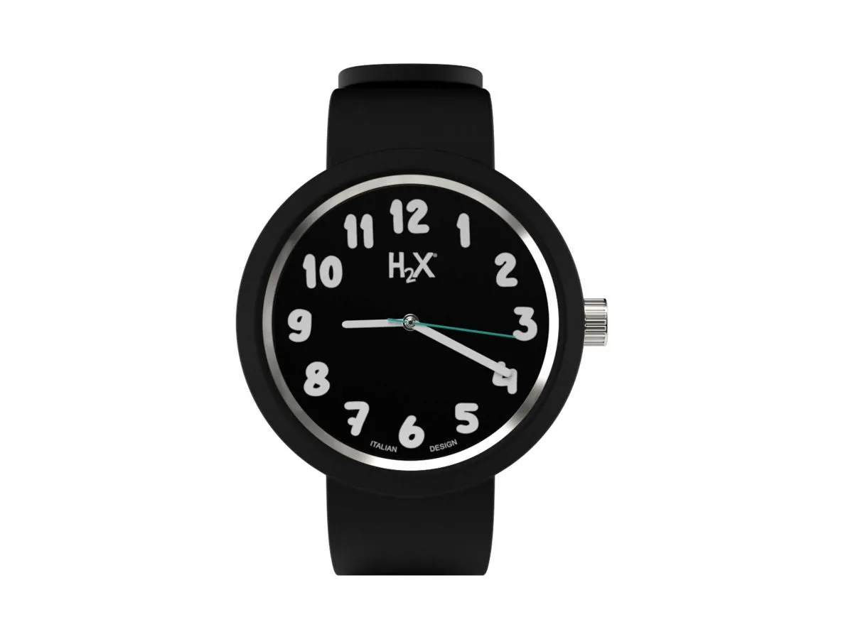 OROLOGIO H2X NEW ONE KID SILICONE NERO - P-SN441KN6
